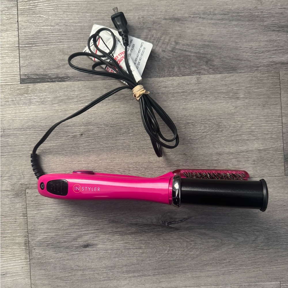 InStyler Rotating IS2.1-1001Pink Hot Iron Brush Straight/Curl, 1.25'' Barrel